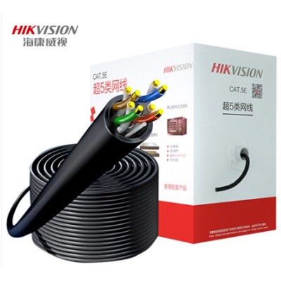 海康威视（HIKVISION）DS-1L5EO-UU-E网线 超五类室外无氧铜工程级网线305米/箱，计价单位：米